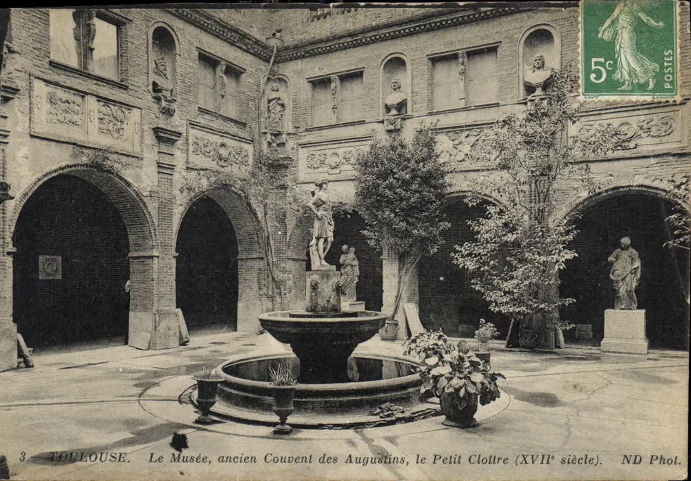 Toulouse — Das Museum, ehemaliges Augustinerkloster, der Kleine Cloister (17. Jahrhundert) — ND Phol. - Vorderseite