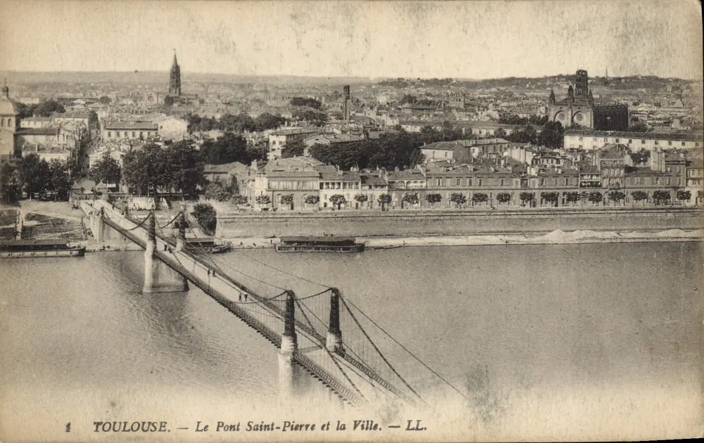 Toulouse — Brücke Saint-Pierre und die Stadt — LL. - Vorderseite