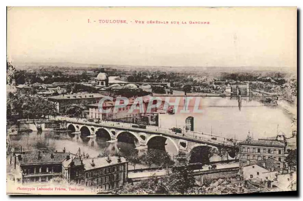 Toulouse — Allgemeine Ansicht über die Garonne — Phototypia Labouche Frères, Toulouse - Vorderseite
