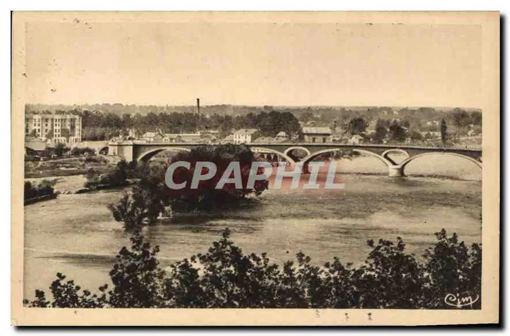 Toulouse — Allgemeiner Blick über die Garonne — Heliogravur C. Palandry - Vorderseite