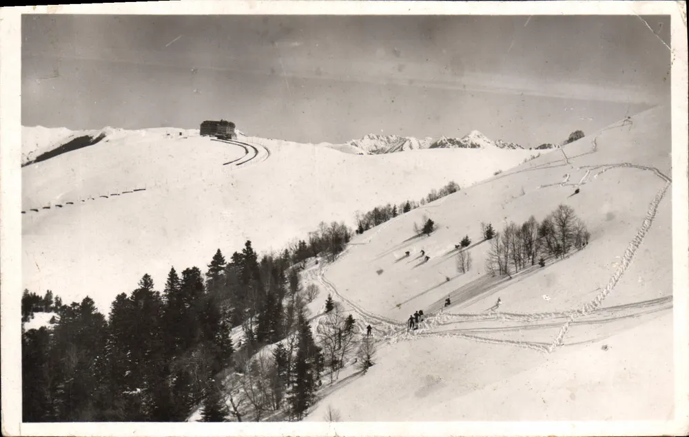 Superbagnères - Campos de neve — Cliché G. ALOUP, n°9 - Frente