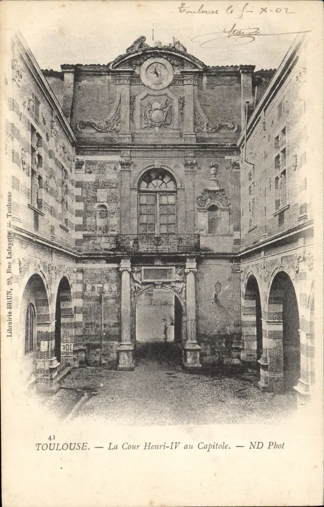Toulouse — Cour Henri-IV am Capitole — Librairie BHUX, Rue Lafayette - Vorderseite