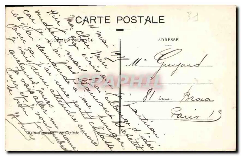 Toulouse - Hotel Bernuy (Lycée) — Edição especial 'Au Capitole' n°138 - Verso
