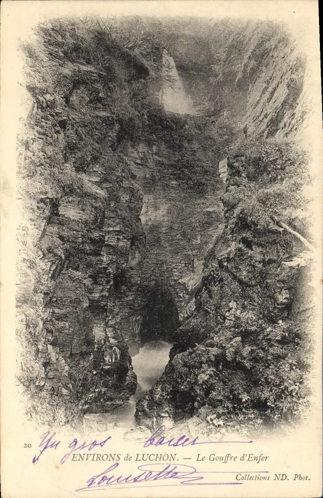 Arredores de Luchon — O Abismo do Inferno — Collections ND. Phot. - Frente