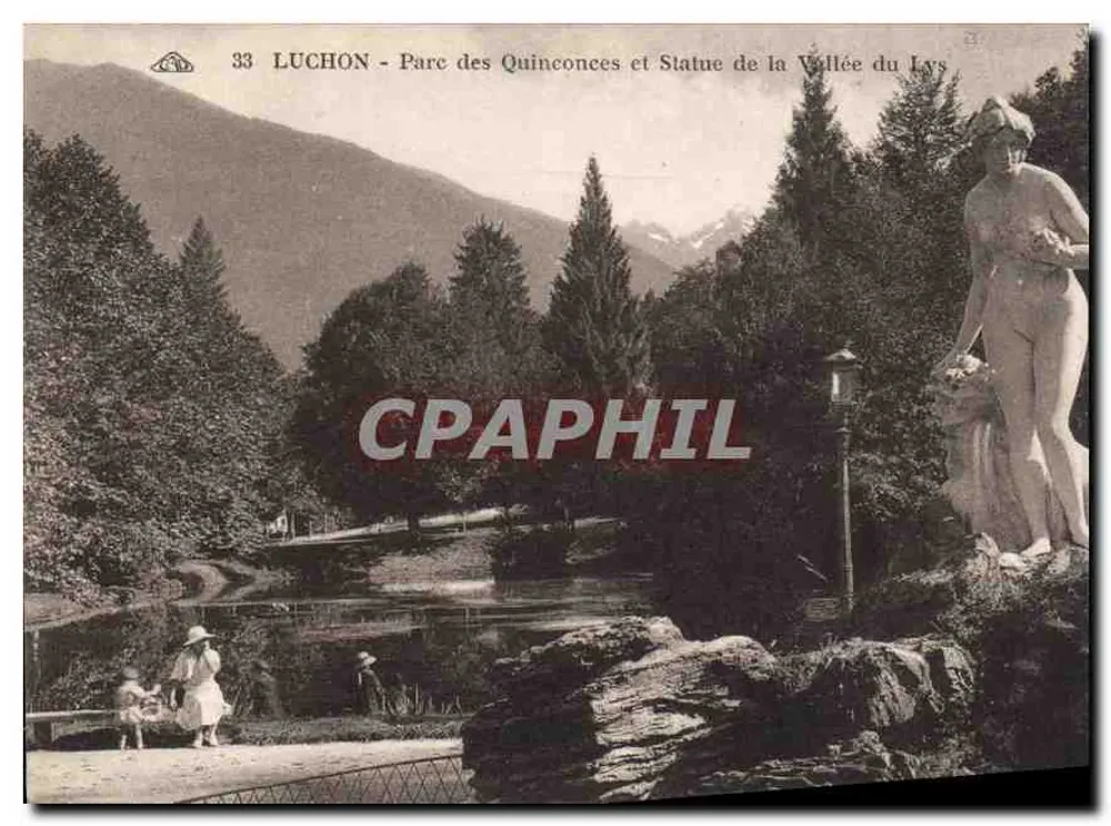 Luchon - Park der Quinconces und Statue der Lys-Tal - Vorderseite