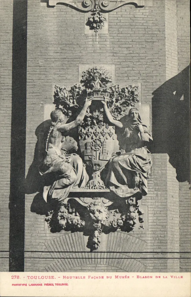 Toulouse - Neue Fassade des Museums - Wappen der Stadt - Vorderseite