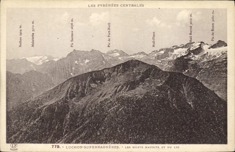 Zentrale Pyrenäen — Monts Maudits und du Lys — Luchon-Superbagnères — n°779 — Laboudinière-Toulouse - Vorderseite