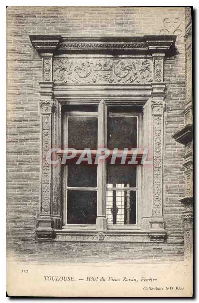 Toulouse — Hotel du Vieux Raisin, Fenster — Collections ND Phot - Vorderseite