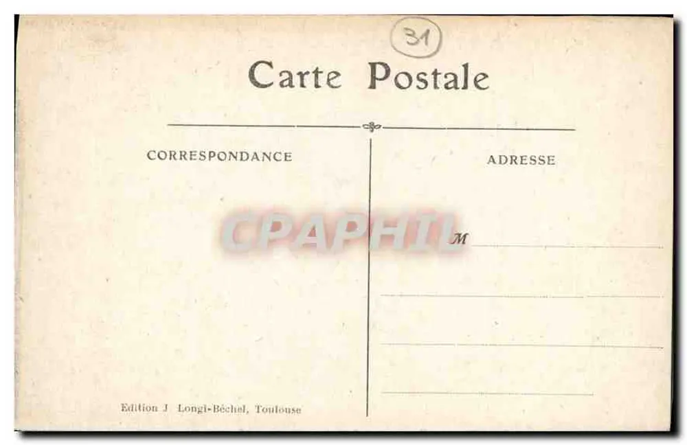 Toulouse — O Capitólio — Edição J. Longi-Béchel - Verso