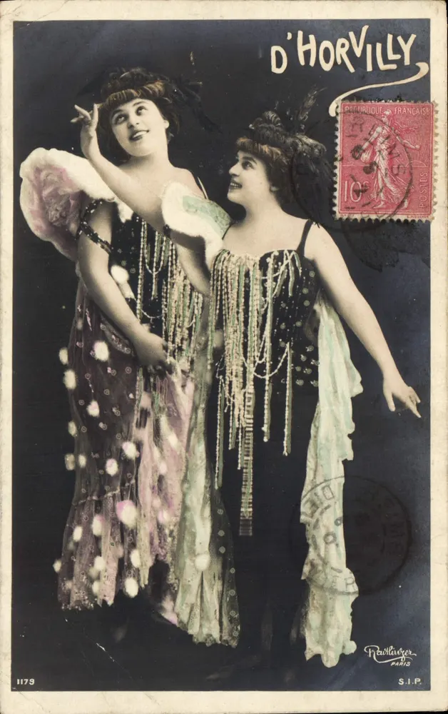 Duas bailarinas de Horvilly — Série 1179 — Paul Lautier, Paris - Frente