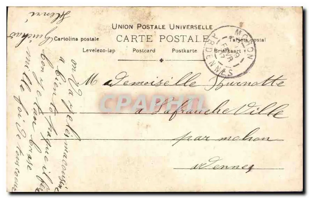 Duas bailarinas de Horvilly — Série 1179 — Paul Lautier, Paris - Verso