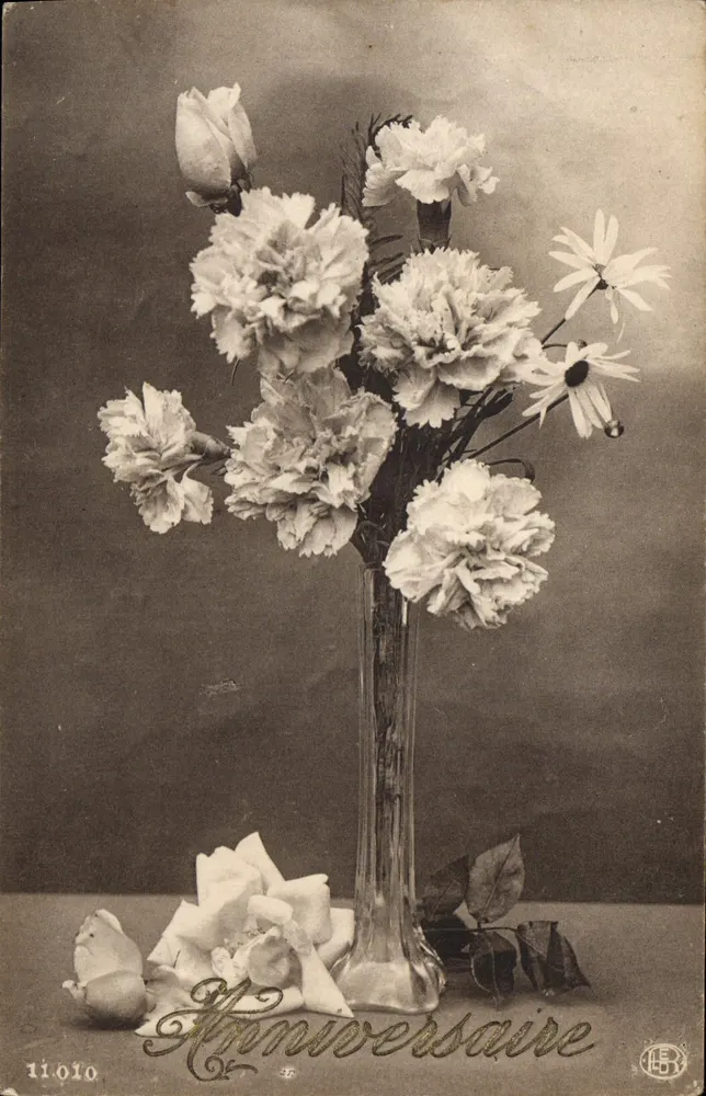 Arranjo de flores — Aniversário — LEY (nº 11.010) - Frente