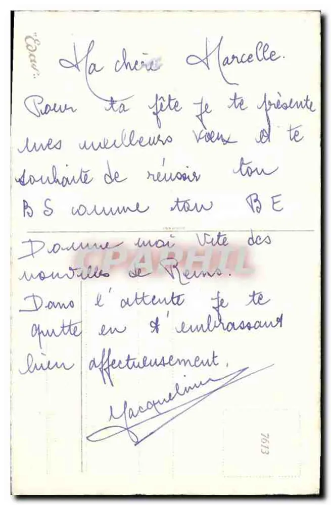 Flores de ciclamenos — Boa Ano — Carta postal de boas-vindas - Verso