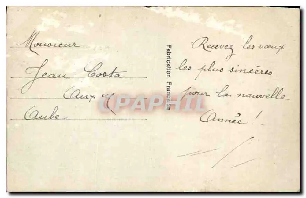 Casal abraçado — cena romântica — BLENET PARIS 330 - Verso