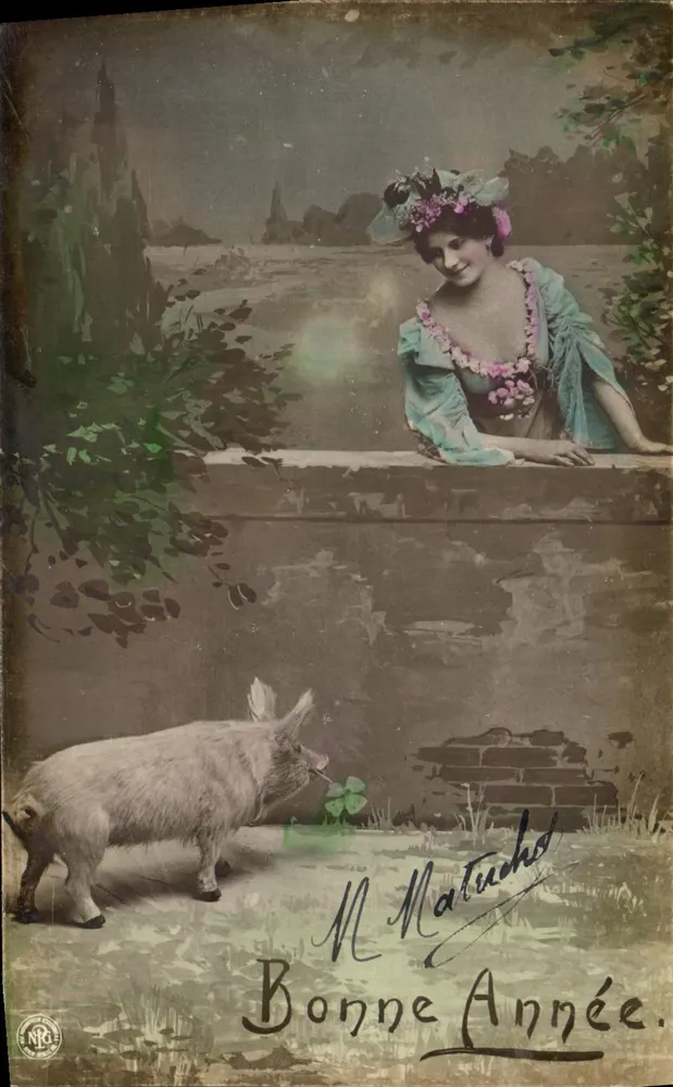 Frau und Schwein — N. Matuchot — NRG - Vorderseite