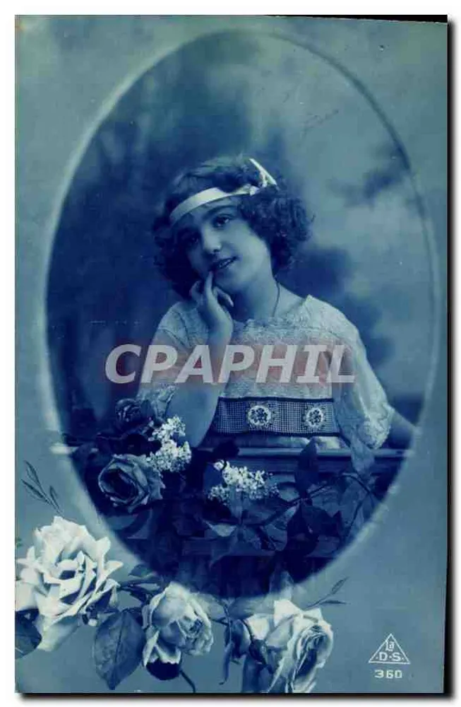 Menina jovem — retrato em azul — editor D.S. n°360 - Frente