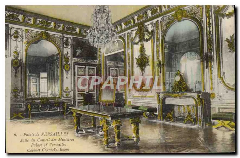 Palast von VERSAILLES — Zimmer des Ministerrats — Verlag MOREAU Versailles - Vorderseite