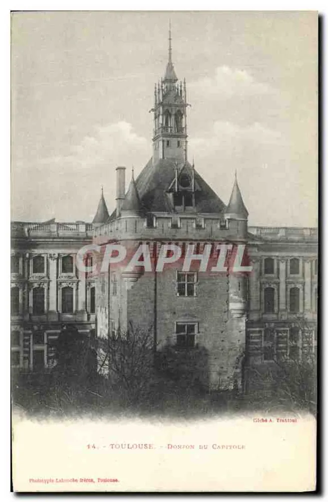 Toulouse - Torre do Capitólio — Fototipia Labouche Frères, Toulouse - Frente