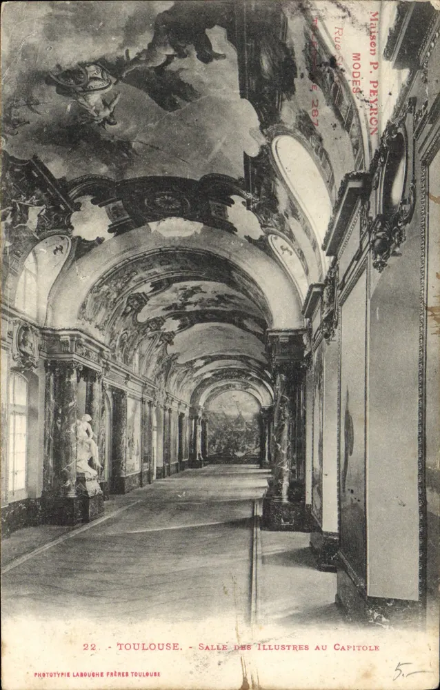 Toulouse - Salle des Illustres au Capitole — Phototypie Labouche Frères Toulouse, n°22 - Recto