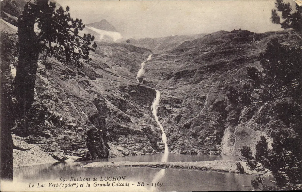 Umgebung von LUCHON — Grüner See (1960m) und der Große Wasserfall — BR - 1369 - Vorderseite
