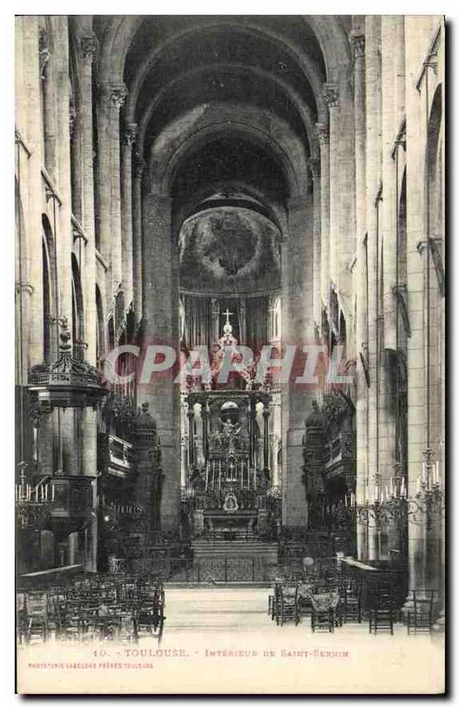 Binnenkant van Saint-Sernin - Toulouse — Fototipie Labouche, Toulouse, n°10 - Voorkant