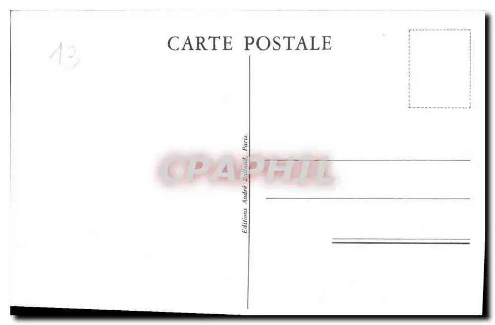 Efeito do Mistral em Marselha — Estátua da Liberdade inclinada — Edições André Balland, Paris - Verso