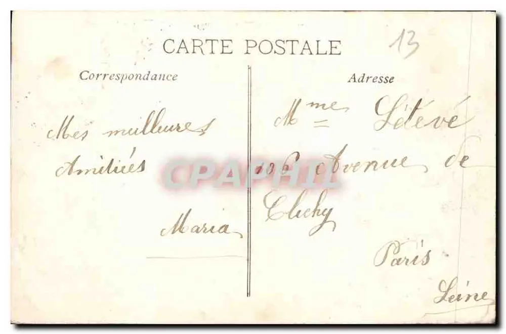 Marseille — Palácio Longchamp — V.L. - Verso