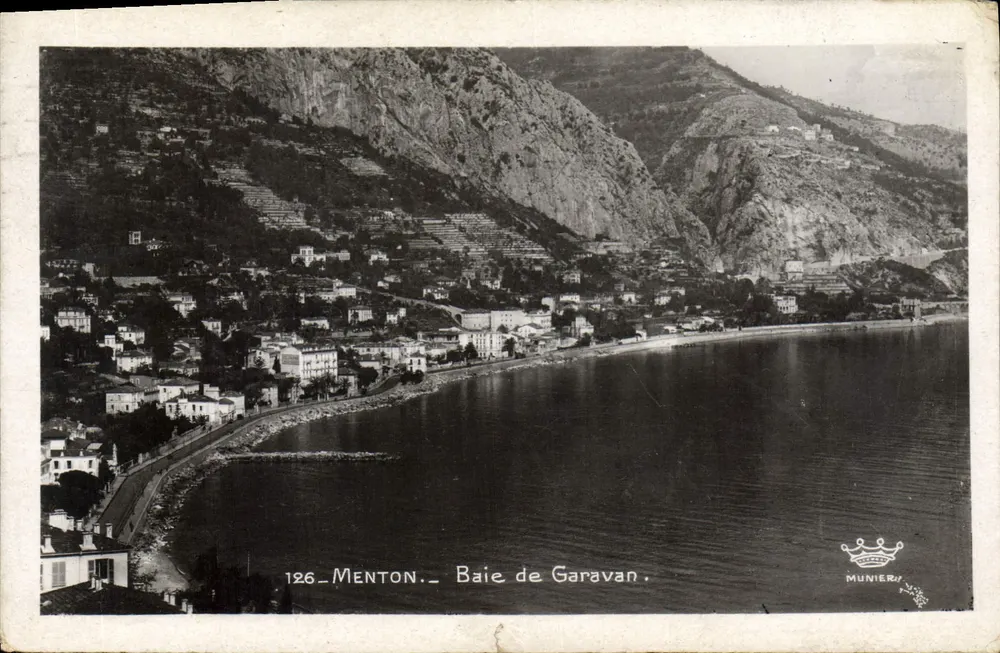 Menton — Baía de Garavan — Edição Art Munieri n°126 - Frente