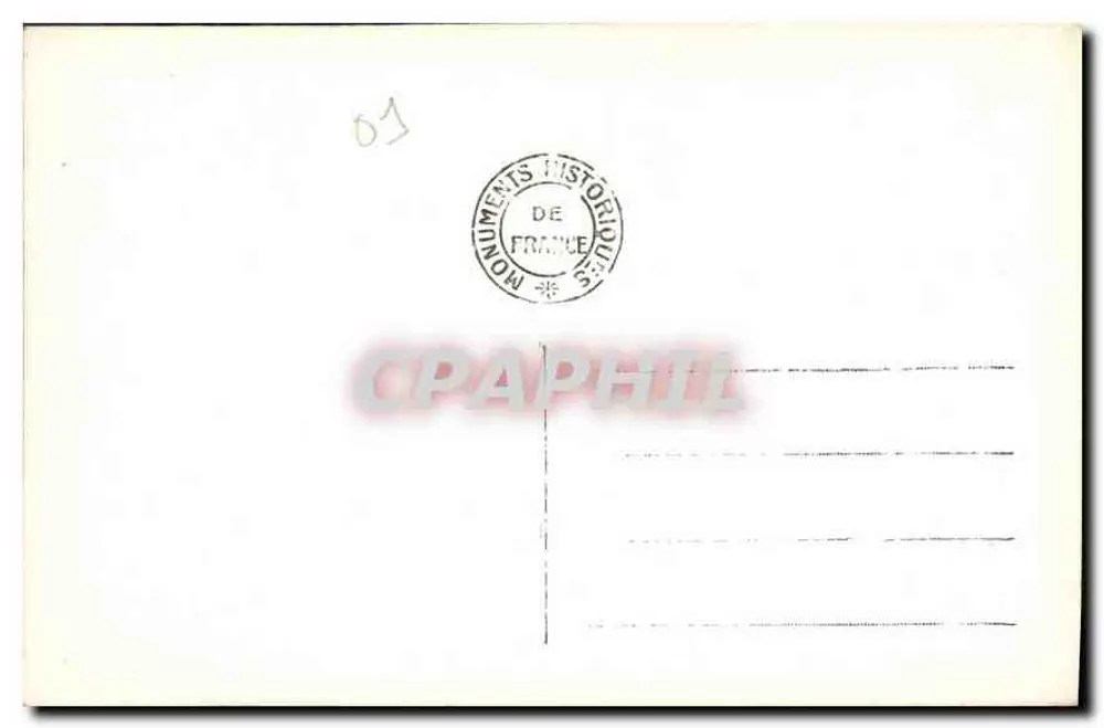 Igreja de Brou — Vitral de São Tomé. A Incrédulidade — Editor Monuments Historiques de France, n°18 - Verso