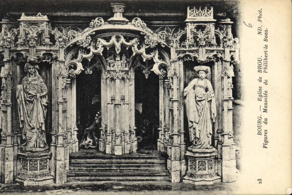 Bourg — Église — Mausolée — Figures de Philibert de Beau - Recto