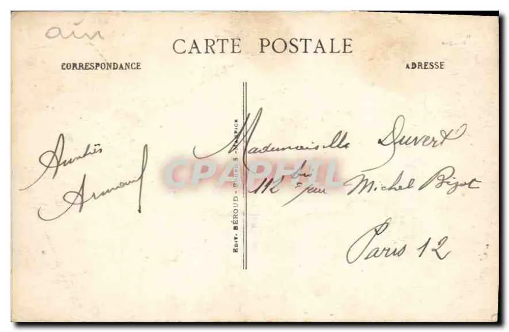 Col du Palet und Massif Lépéné-Glière, gesehen vom Col de la S — Éd. Béroud, Nr. 119 - Rückseite