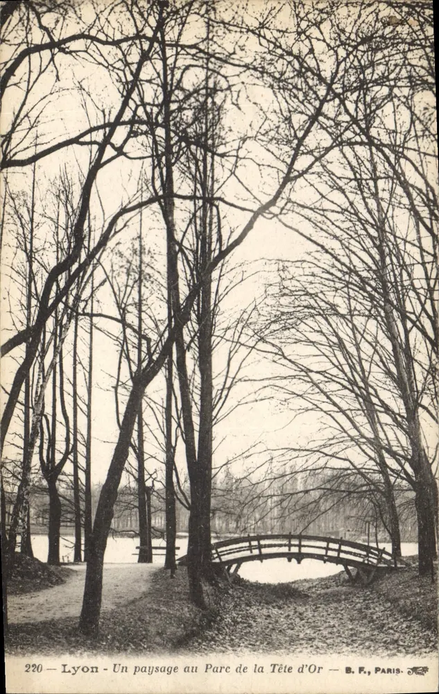 Lyon - Ein Winterlandschaft im Parc de la Tête d'Or — B. F., PARIS. - Vorderseite