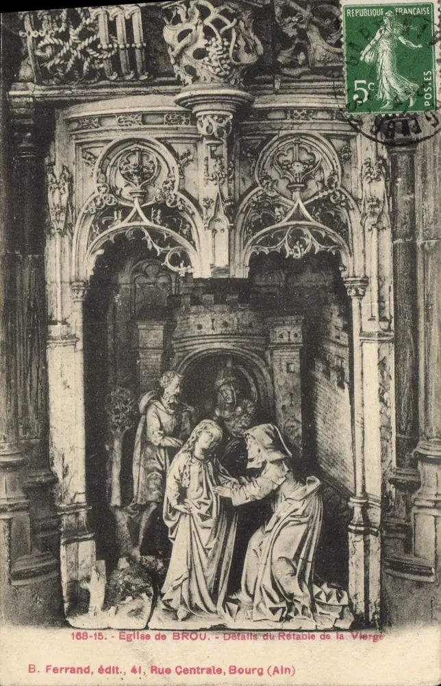Kirche von Brou — Details des Altars der Jungfrau — B. Ferrand, Verlag, 41, Hauptstraße, Bourg (Ain) - Vorderseite