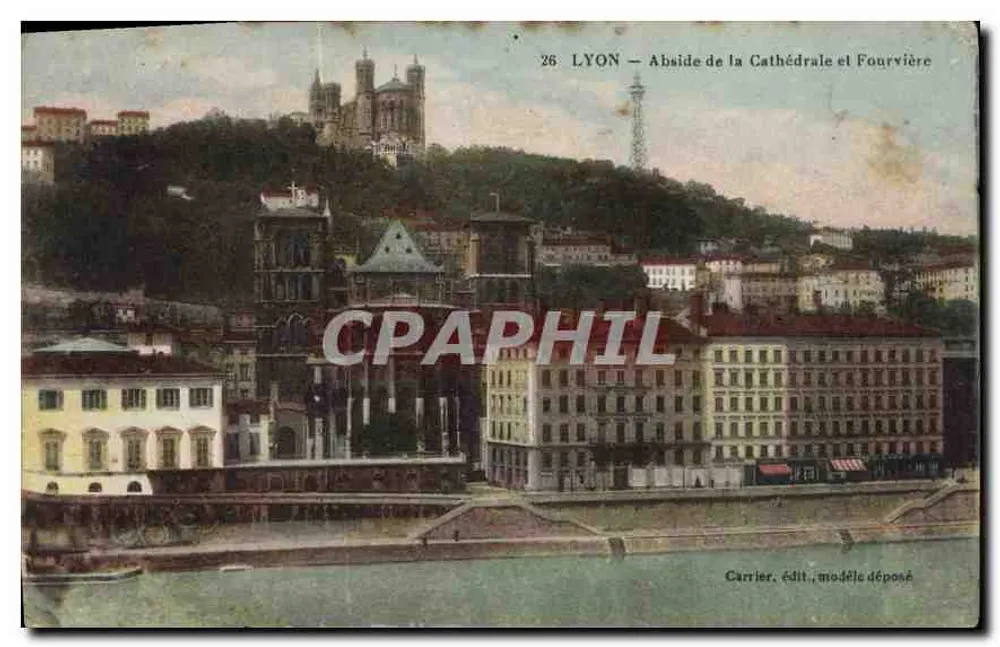 LYON — Abside da Catedral e Fourvière - Frente