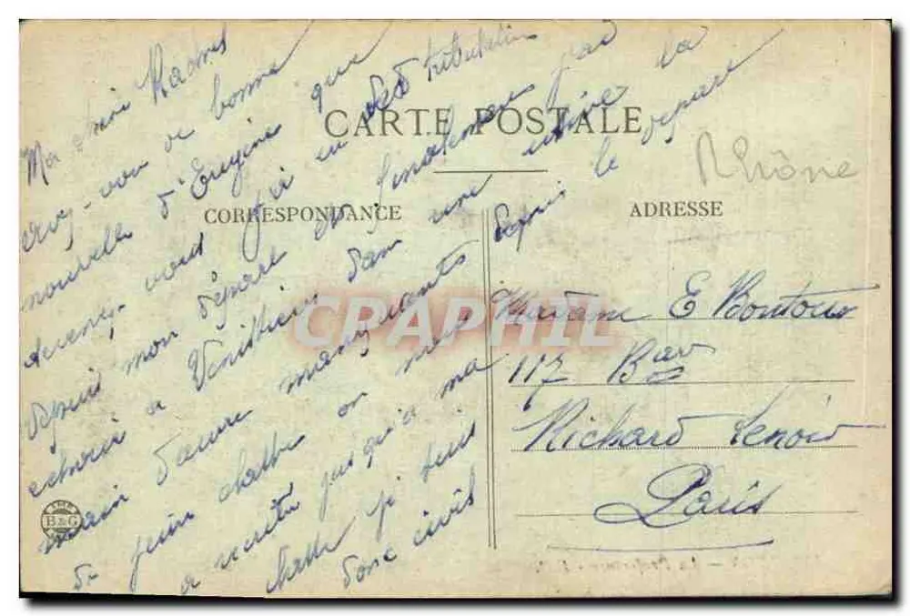 LYON — A Prefeitura — E.R. n°139 - Verso