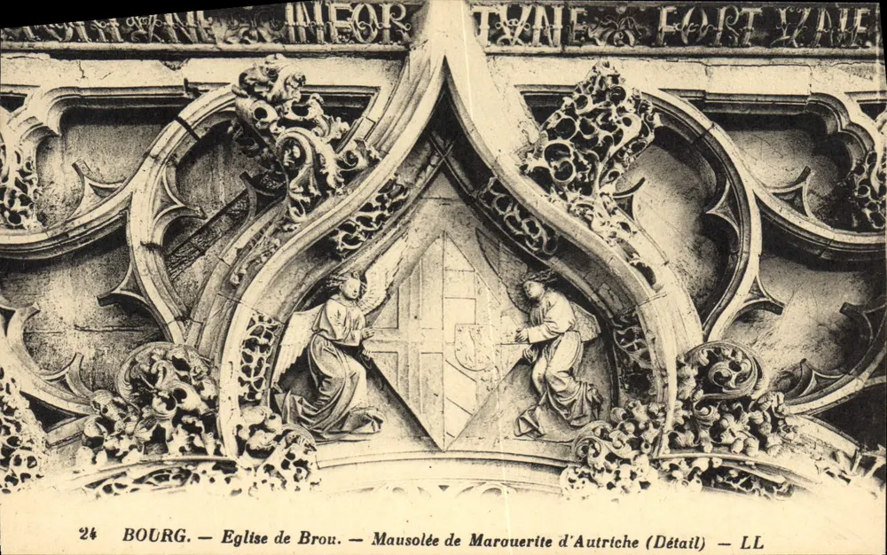 Bourg. — Kirche von Brou. — Mausoleum von Marouverite von Österreich (Detail) — LL - Vorderseite