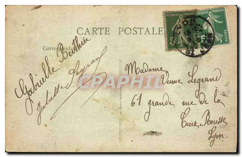 Lyon - Fourvière - Vista Geral — H. F., Paris - Verso