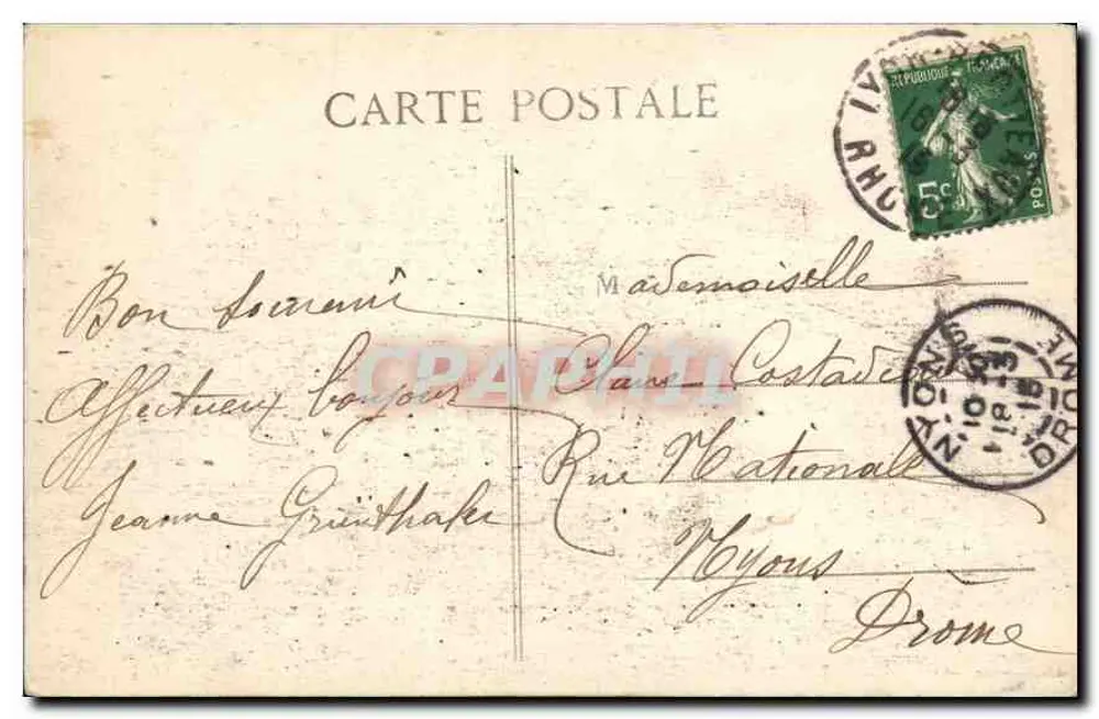 LYON — Place des Terreaux, das Rathaus — Carrier, Verlag - Rückseite