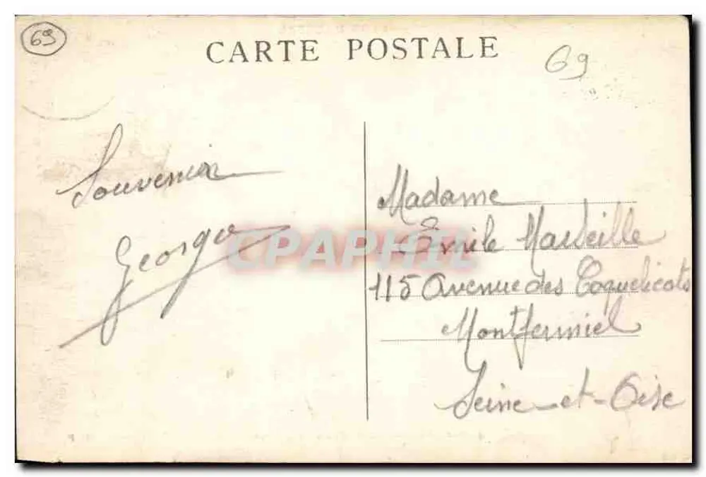 Platz der Cordeliers - Palast der Bourse — Lyon Illustré — M.F. - Rückseite
