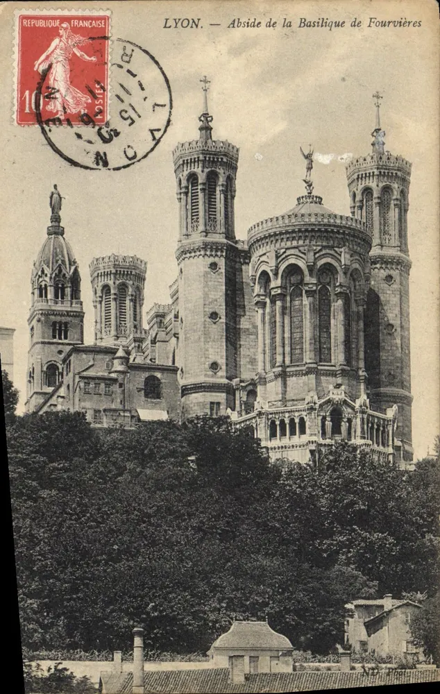 LYON — Abside da Basílica de Fourvières — Editor não identificado, número de série não visível - Frente