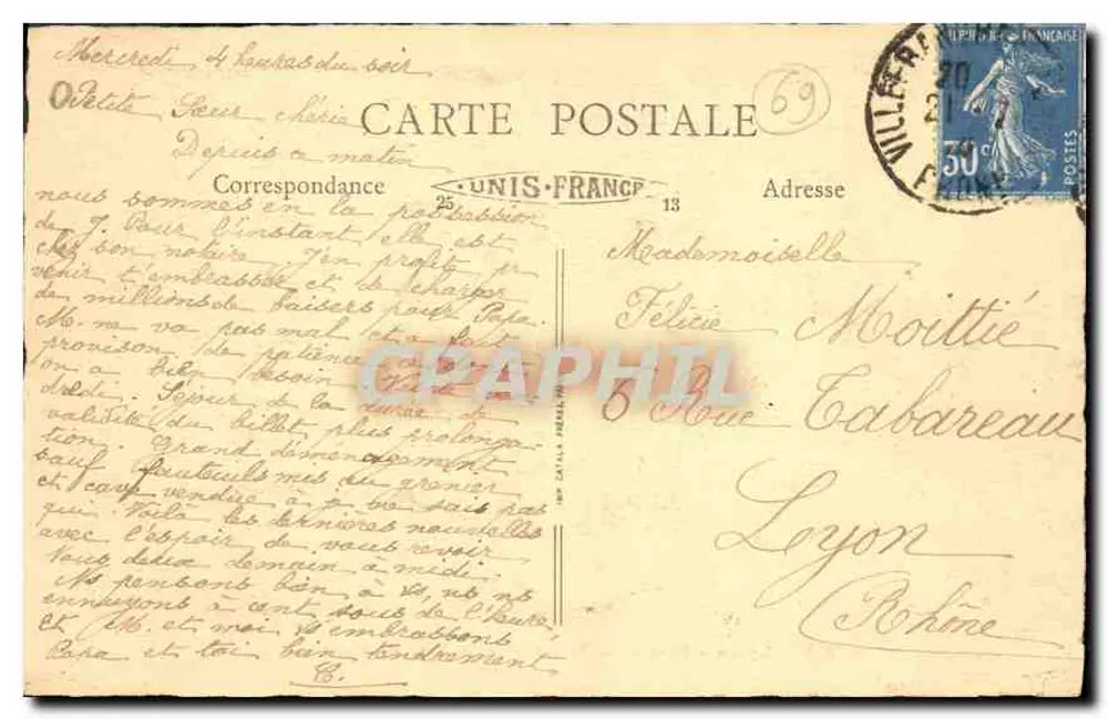 Lyon - Parc de la Tête d'Or - Le Pont en Rocailles — éditeur anonyme, n° 177 - Verso