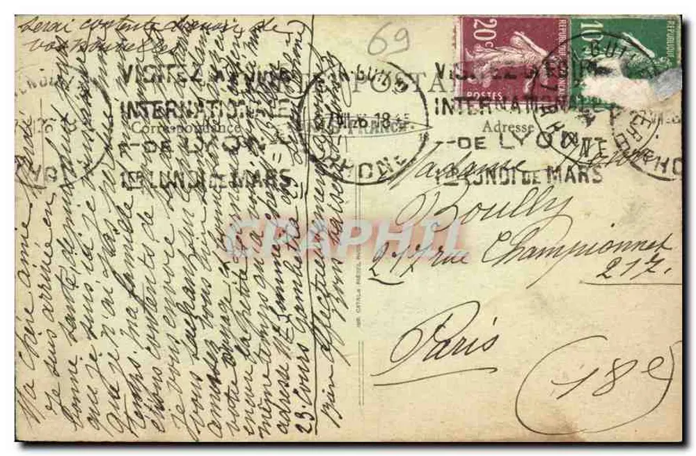 Lyon - Place des Terreaux, Viertel Saint-Vincent und Fourvière — Luftbild — Verlag D. (Nr. 23) - Rückseite