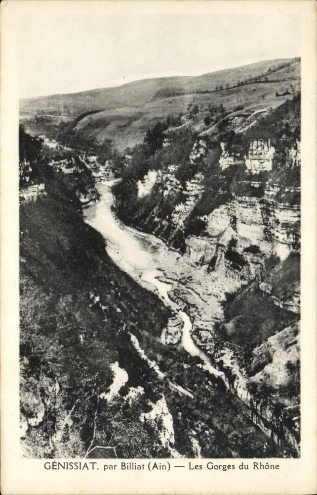 Génissiat, von Billiat (Ain) — Die Gorges des Rhône - Vorderseite