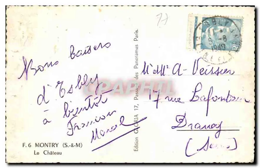 O Castelo — Montry (S.-&-M) — Edição Gloria, série F.6 - Verso