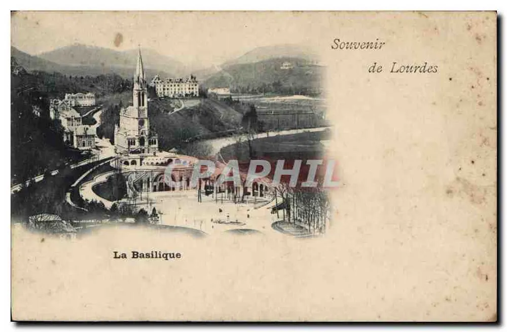 A Basílica — Lembrança de Lourdes — editor não visível - Frente