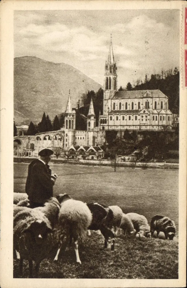 A Basílica P.D. em Lourdes — Edição P. DOUCET, Lourdes - Frente