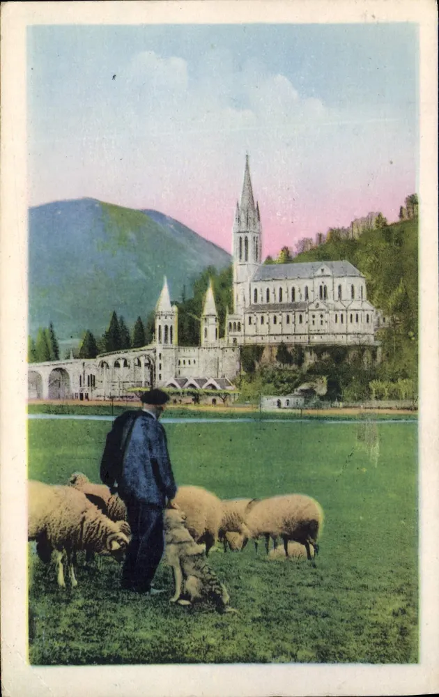 Lourdes — A Basílica — Edit. P. Douret, n° 66 - Frente