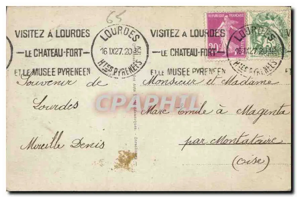 Lourdes - A Basílica e o Gave — editor anônimo, n° 244 - Verso