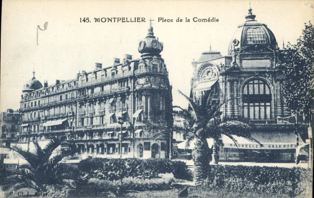 Montpellier — Plein de la Comédie — J. Aslay, n°145 - Voorkant