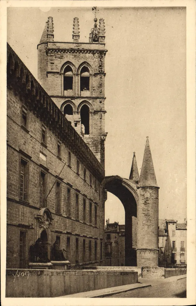 Montpellier (Hérault) — Die Medizinische Fakultät und die Kathedrale Saint-Pierre — YVON Art Editions, Paris - Vorderseite